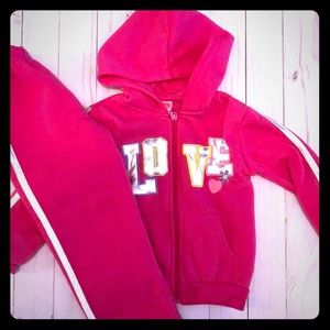 2T Pants and zippered “Love” shirt /sweatshirt.